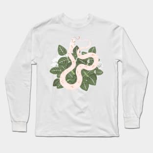 Palmetto Corn Snake and Silver Nerve Plant Long Sleeve T-Shirt